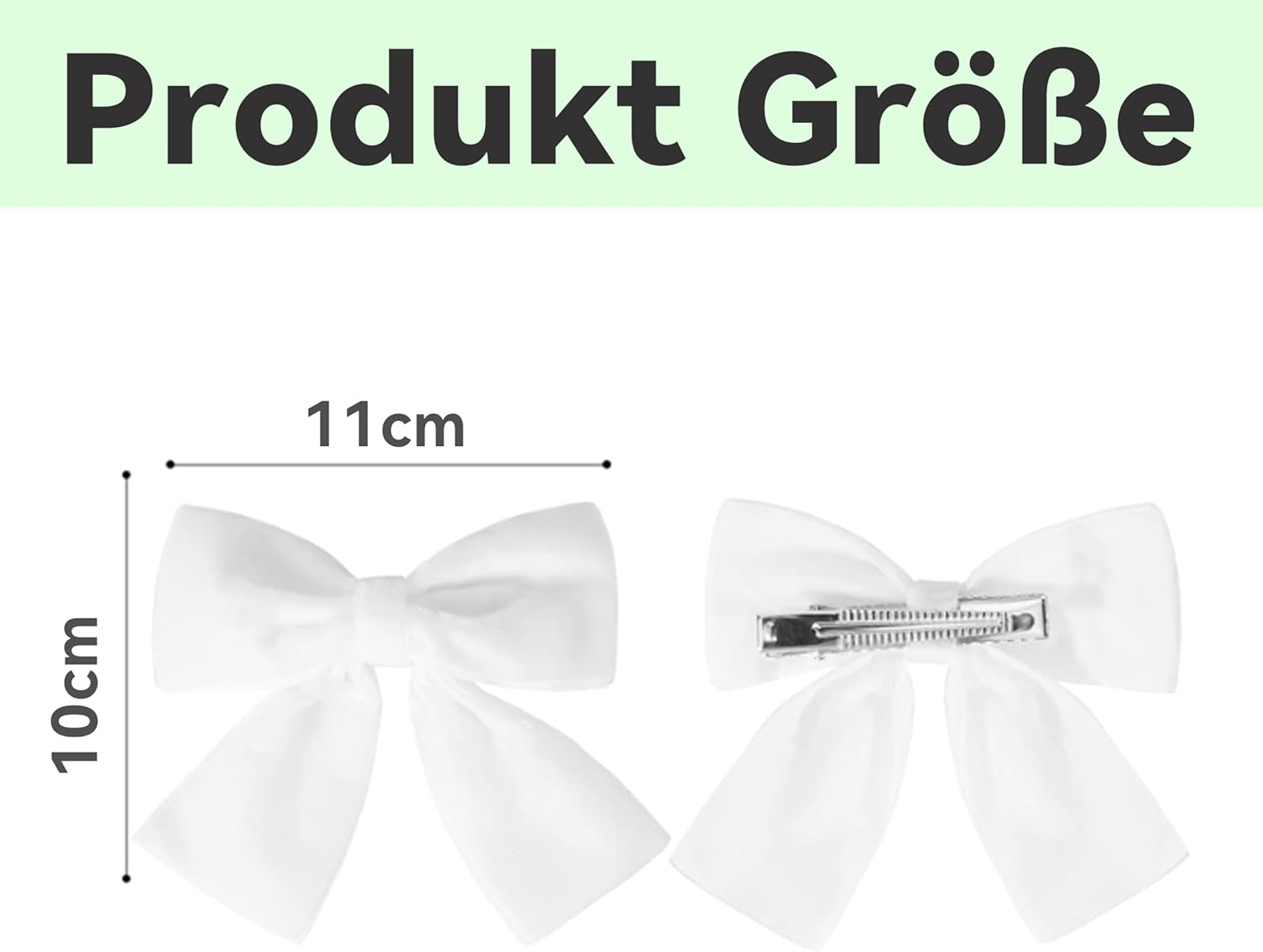 SANTUO Elegant Hair Bow Hair Clip - 2 Pieces Hair Clip Bow for Women & Girls, Vintage Velvet Hair Bows Accessory in (White) image number 6