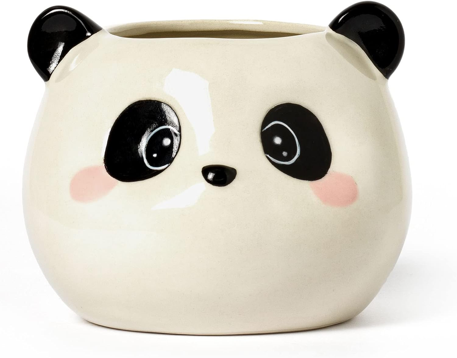 Legami Desk Friends Ceramic Pen Holder, 11.2 X 11.4 Cm, Panda Theme, for Desk, Hand Painted image number 2