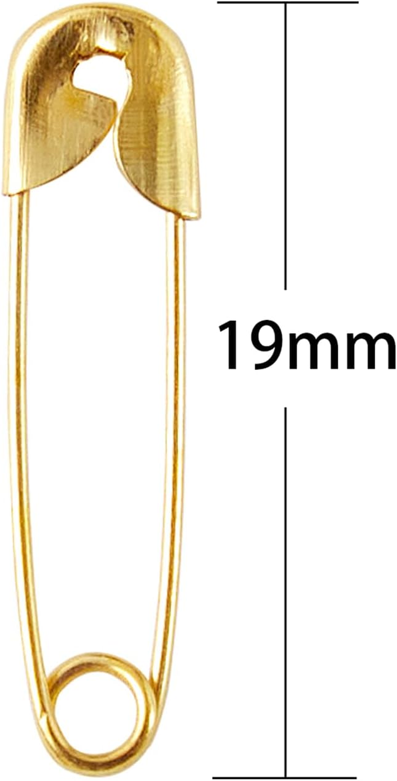19Mm Mini Safety Pins - Pack of 200Pcs Small Gold Safety Pins- Versatile Clothing Tag Pins for Repair, Crafting & Fashion Accessories Making in a PP Box image number 1