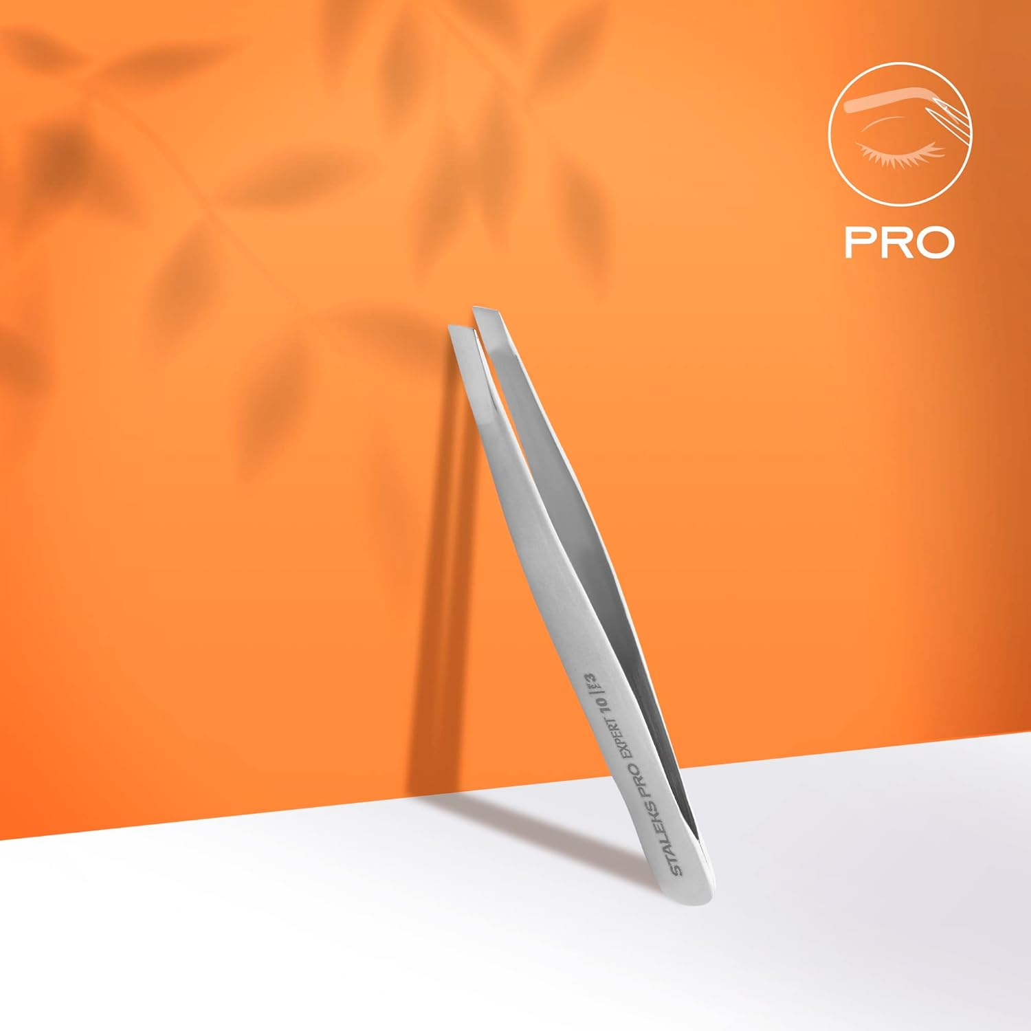 STALEKS PRO Expert 10/3 Precision Stainless Steel Tweezers for Thick and Wide Eyebrows image number 3