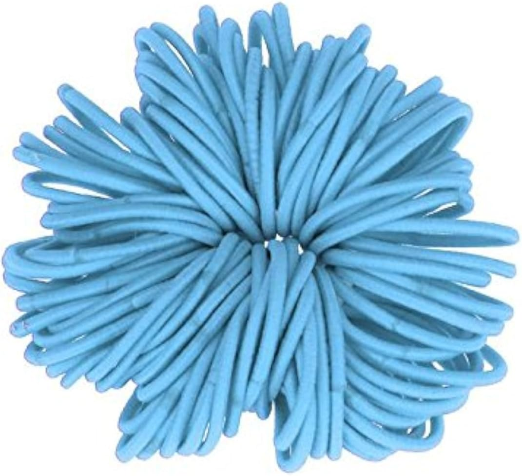 Coobbar 100Pcs Women Elastic Hair Ties Band Ropes Ring Ponytail Holder (Red)