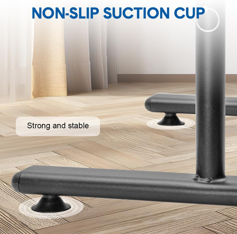 ALSTON Set of 2 Dip Bars Functional Fitness Dip Stands Station Height Adjustable Parallettes Portable Calisthenics Bars Sports Equipment for Home Gym Strength Training image number 5