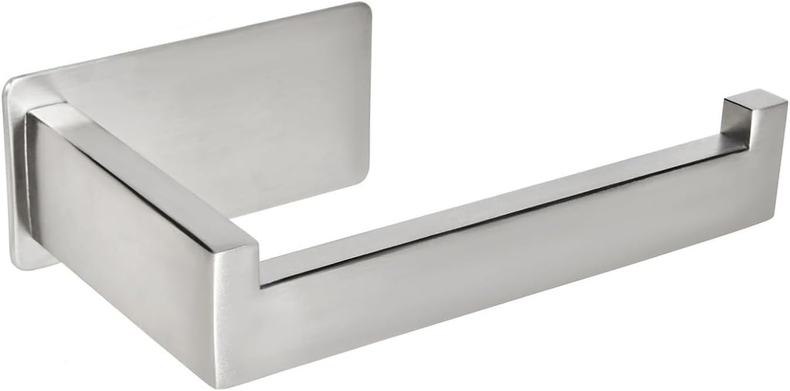 Tongke Toilet Paper Holder Stainless Steel Toilet Roll Holder for Bathroom, Kitchen, Washroom Wall Mount (Black)