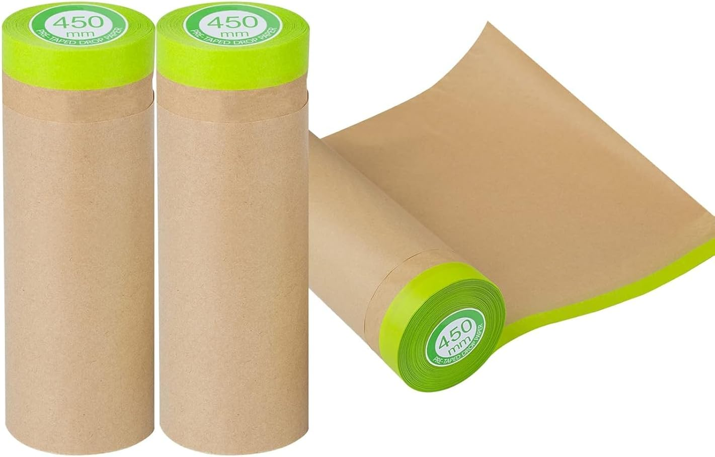 Pre-Taped Masking Paper for Painting - 45CM*15M Tape and Drape Painters Paper, Paint Adhesive Protective Paper Roll for Covering Skirting, Frames, Cars and Auto Body (3) image number 3
