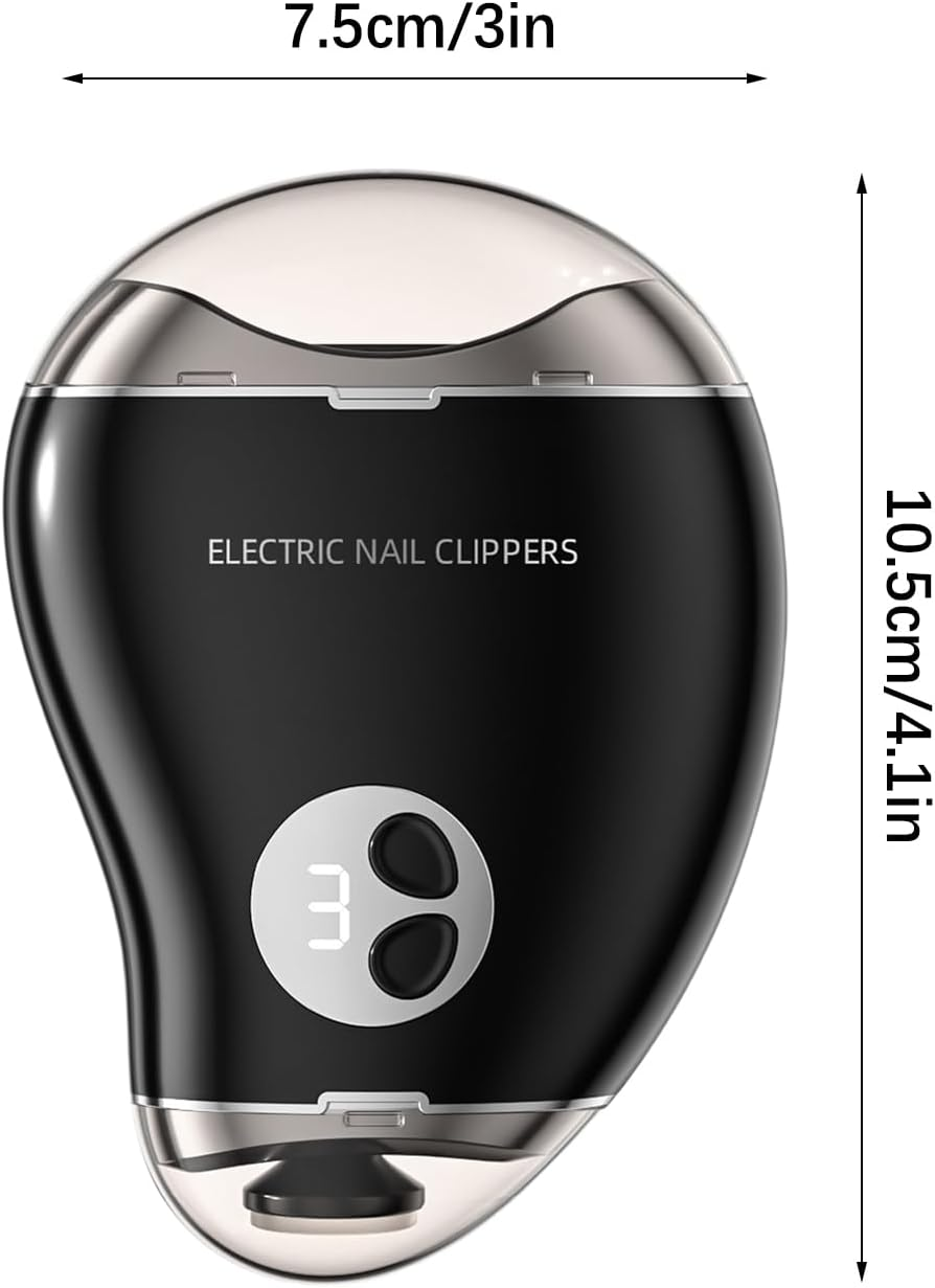 Toe Nail Trimming Scissor - 130G Electric Nail File, Kids Adults Trimmer, Mango Shape 3-Speed Cutter, Grinder for Toenail Care | Pedicure Tool for Smooth Safe Grooming and Efficient Home Use