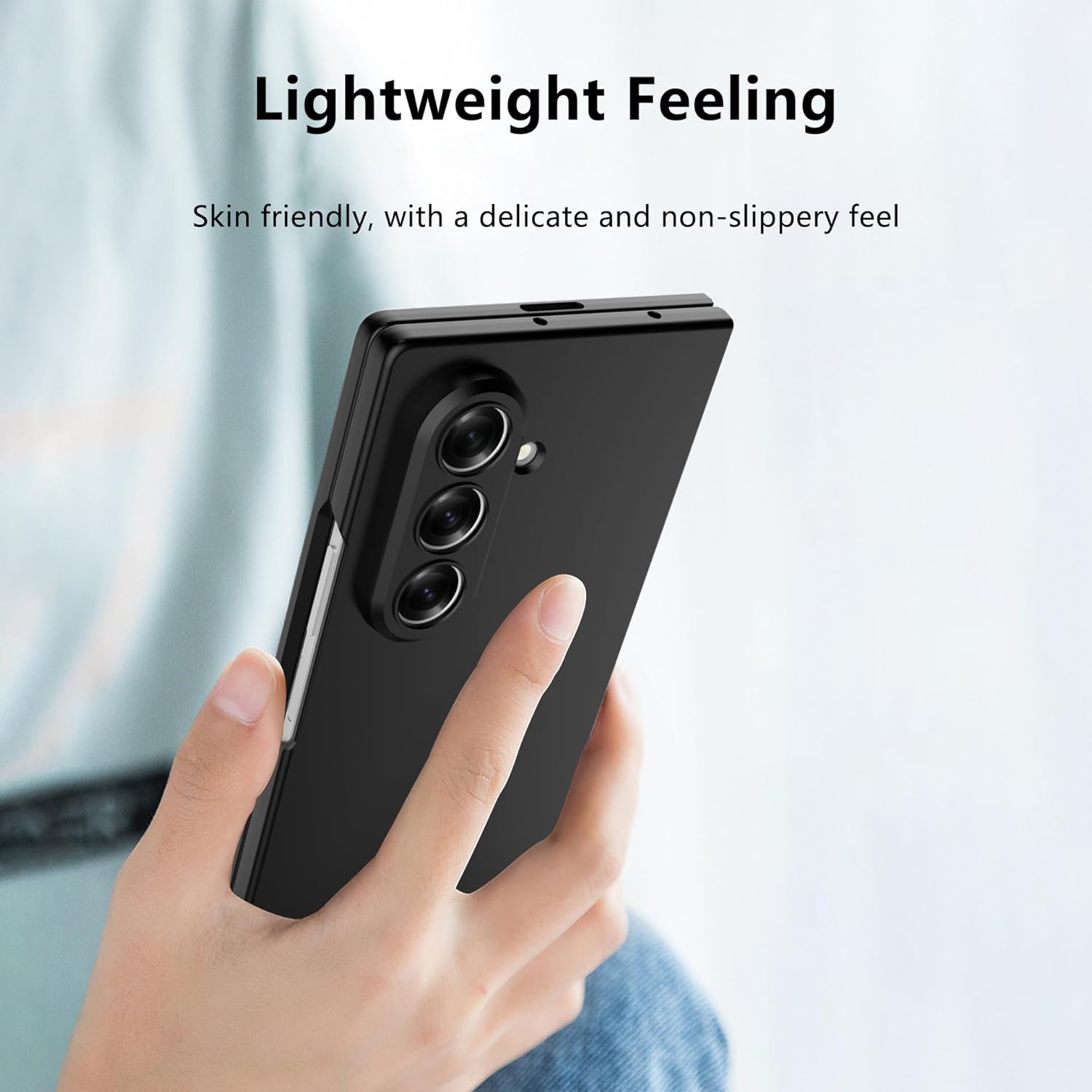 Anoowkoa Case for Samsung Galaxy Z Fold 7 Ultralight Ultra Thin Scratch-Resistant Non-Slip Camera Protection Matte Texture Hard PC Mobile Phone Case for Z Fold 7 [Matte Black] - Samsung Z Flip 7 image number 5