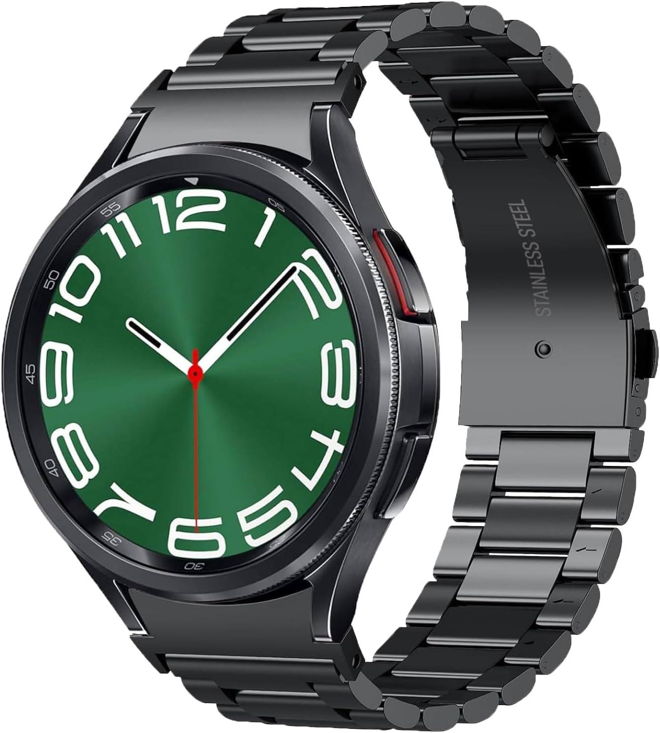 20MM Stainless Steel Band for Samsung Galaxy Watch 7/6/5/4/FE Band 40Mm 44Mm, No Gap Metal Replacement Strap for Galaxy Watch 6 Classic 43Mm 47Mm/5 Pro 45Mm/4 Classic 42Mm 46Mm