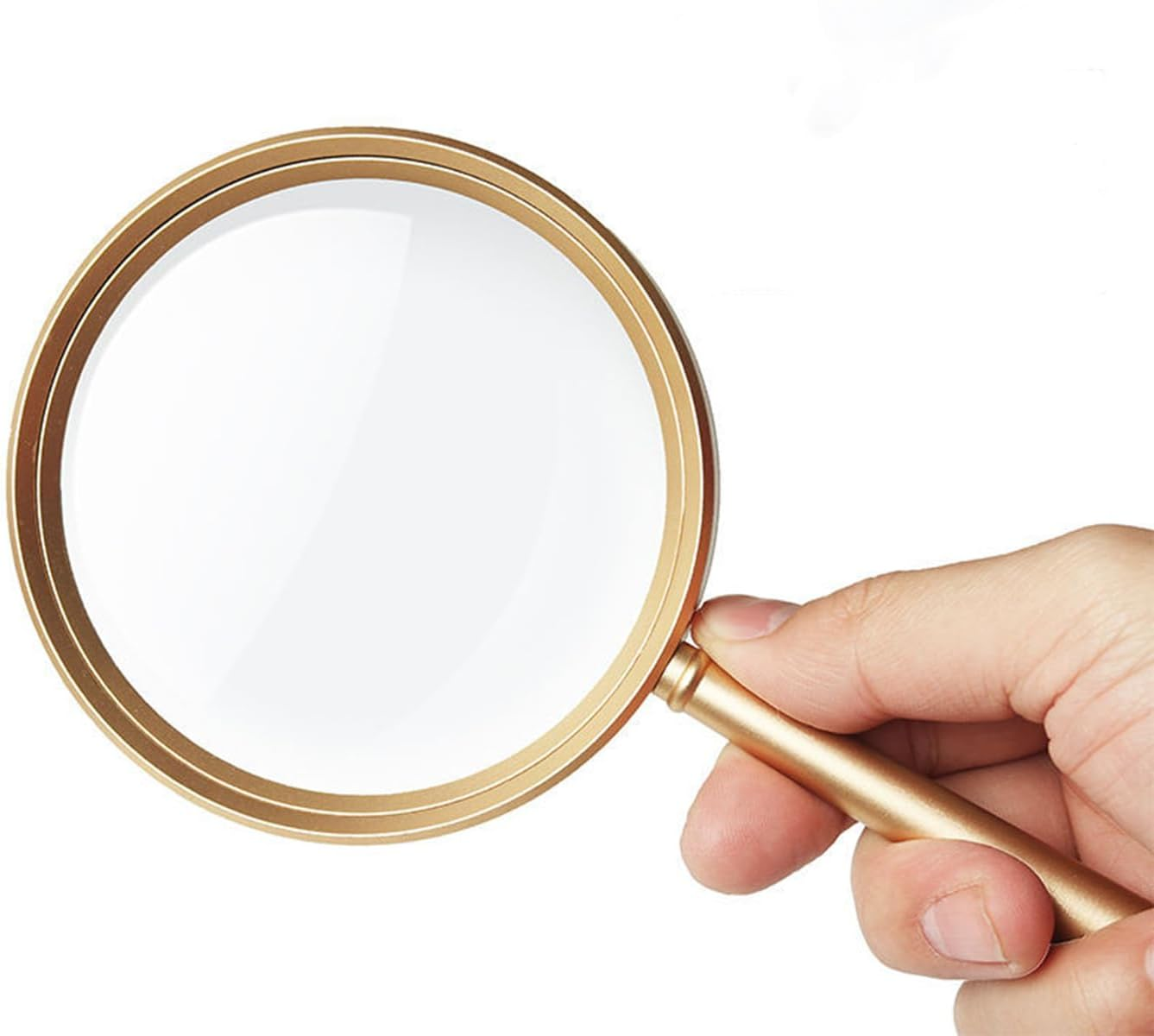 Meichoon Large Magnifying Glass 10X for Seniors & Kids,Handheld Reading Magnifier for Book Newspaper Reading,Close Work,Insect and Hobby Observation,Classroom Science(90Mm) image number 2