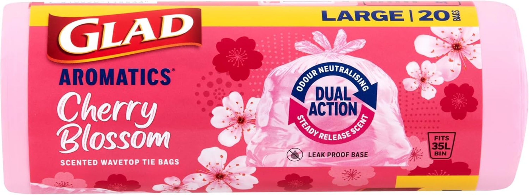 GLAD Aromatics Kitchen Tidy Bags, Cherry Blossom, Fits Large 35L Bins (Pack of 20) image number 1