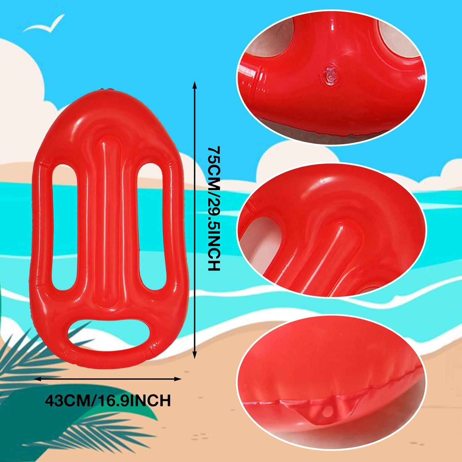 5 St&uuml;ck Rettungsschwimmer Kost&uuml;m Set, Lifeguard Fasching Kost&uuml;m Herren Damen Mit Rot Rettungshilfe, Baywatch Kost&uuml;m Zubeh&ouml;r F&uuml;r Mottoparty image number 3