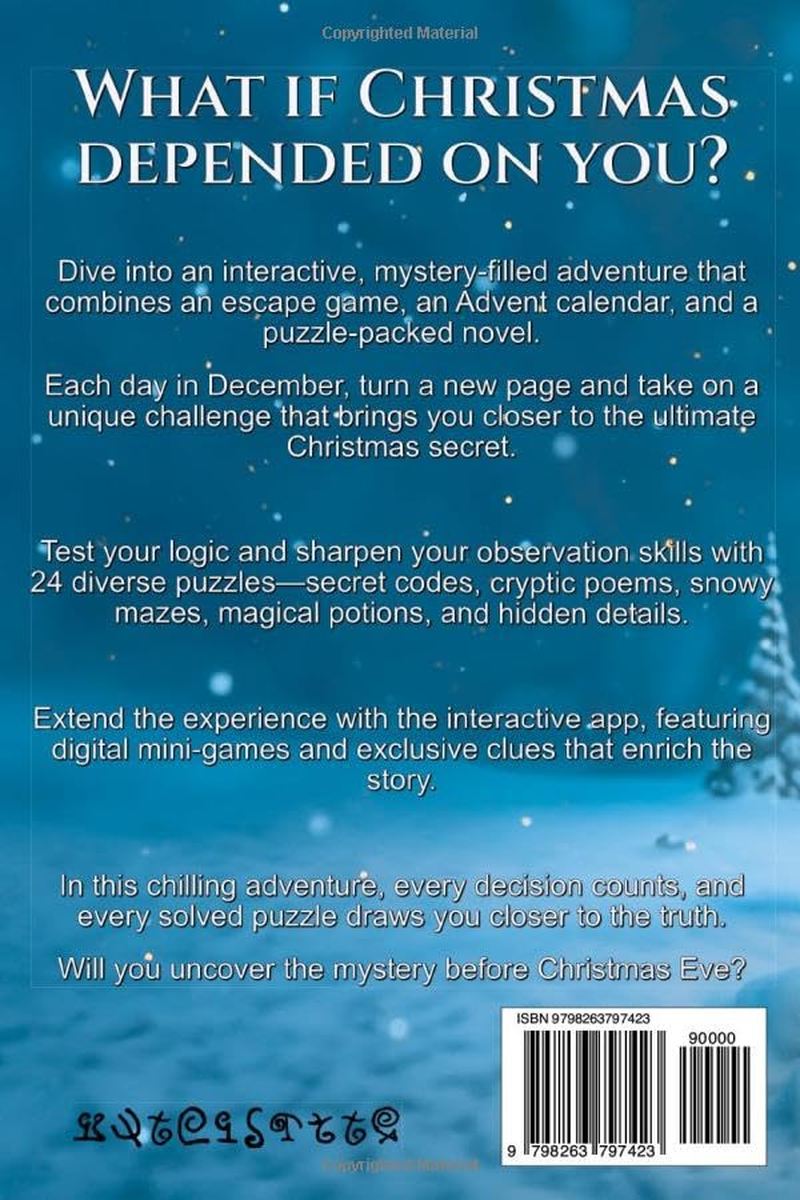 Advent Calendar Escape Room 2.0 for Adults: 24 Riddles, Games and Puzzles to Solve before Christmas. an Interactive Adventure Novel (Book + App)