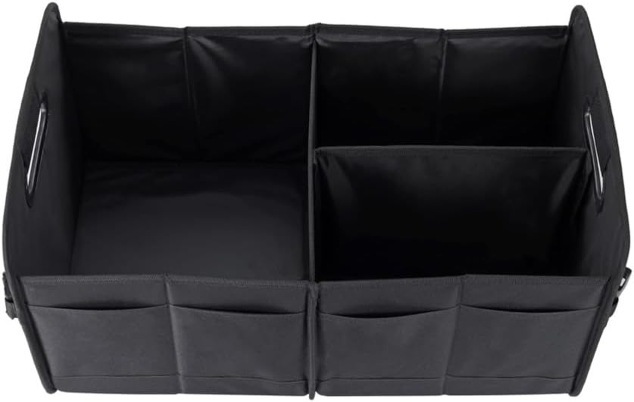 Naisfei Car Storage Box, Car Trunk Organiser Cargo Storage, Foldable Waterproof Oxford Cloth Multi-Compartment Trunk Organizer, Adjustable Straps for Car Storage(21.6 X 12.6 X 12.6 Inches)