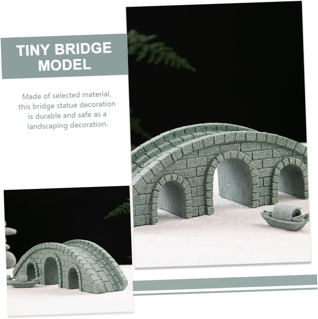 Kisangel DIY Micro Landscape Accessory Miniature Bridge Figurine Garden Bridge Model image number 4
