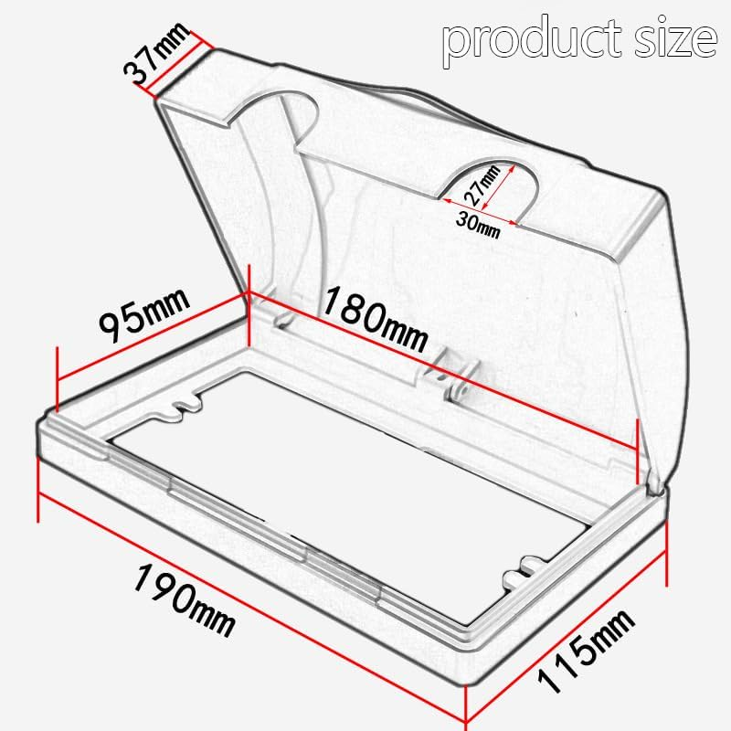 2Pcs Weatherproof in Use Outlet Cover Plug Receptacle Protector for Retrofit Siding Construction White 86 Type image number 3