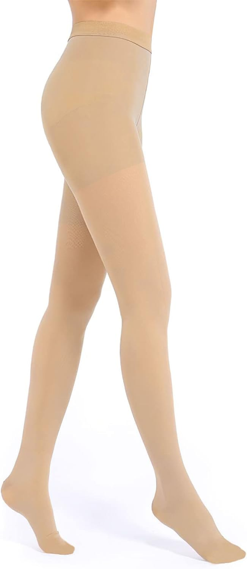 Compression Pantyhose for Women and Men, Closed Toe Medical Compression Stockings, 20-30 Mmhg Graduated Compression Pantyhose
