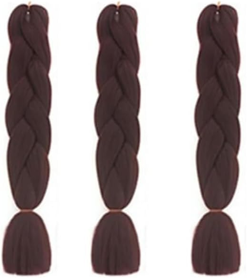 Kanekalon Jumbo Braiding Hair Extensions High Temperature Fiber Crochet Twist Braids 24Inch 3Pcs/Lot (A8) image number 6