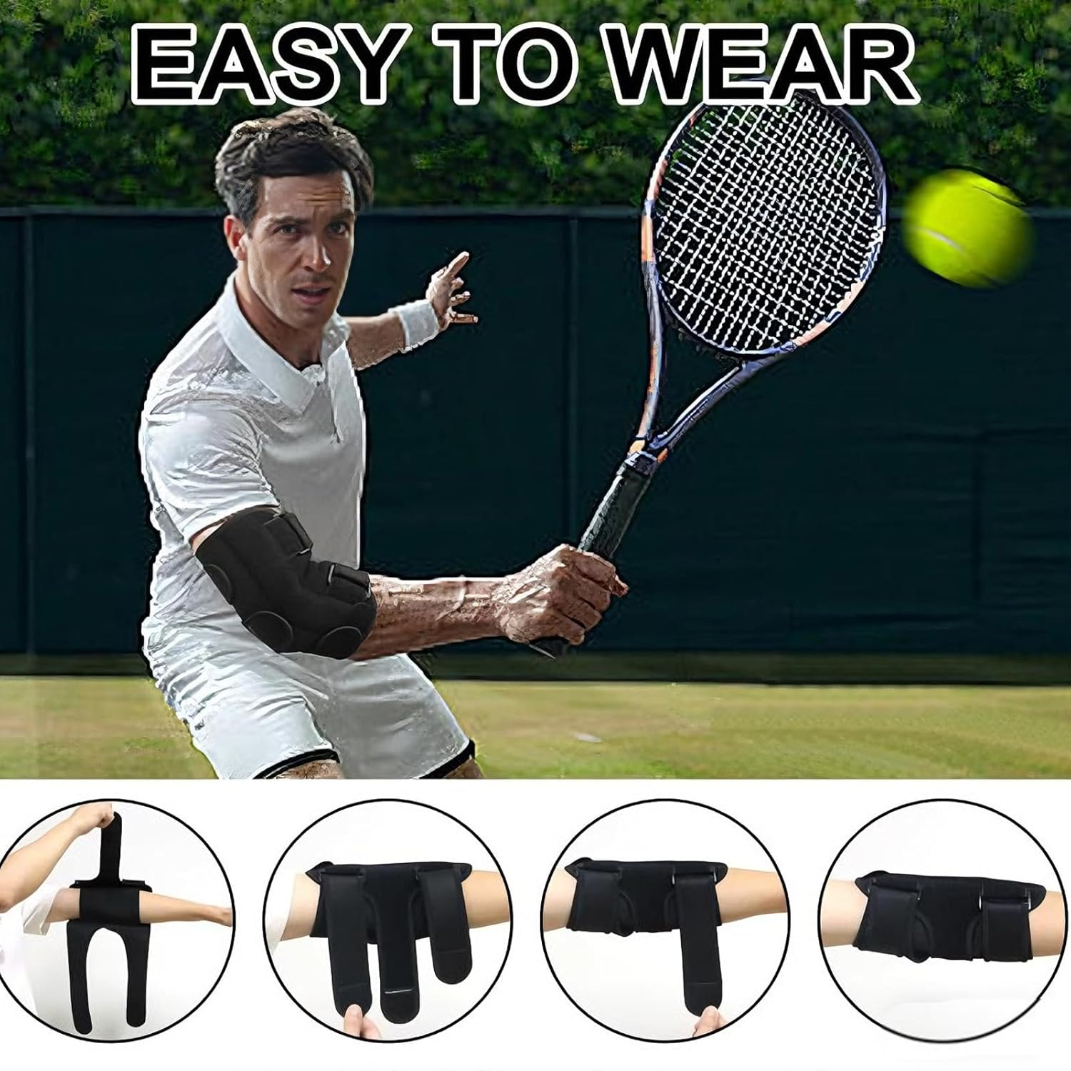 Elbow Brace for Cubital Tunnel, Ulnar Nerve Entrapment Brace - Adjustable Sleeping Elbow Support with Removable Splints, Tendonitis & Tennis Elbow Pain Relief, Fits Women & Men image number 3