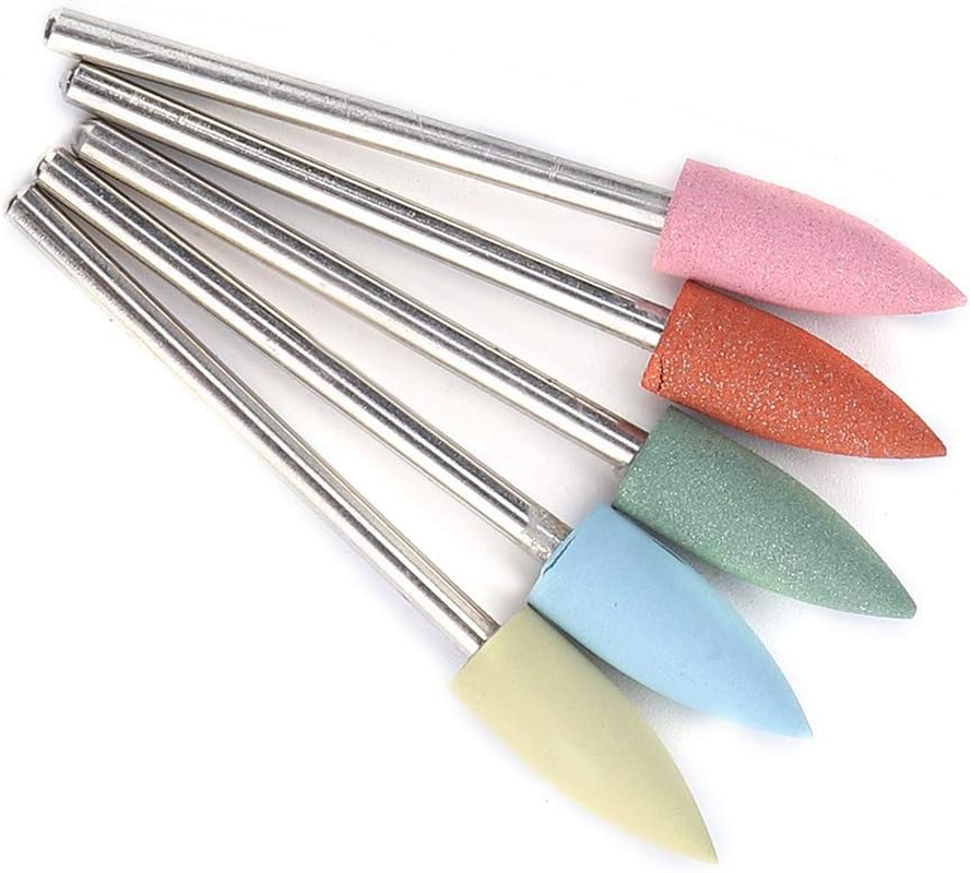 Nail Cutter Attachments, Nail High Gloss Polishing Attachment, Russian Manicure Drill, Nail Drill Silicone Nail Bit, 5 Pieces/Set Rubber Nail Drill Bits Manicure Pedicure Nail Polishing Cutter