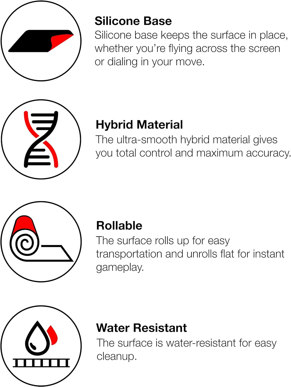 MAD CATZ PROSTAFF P5 38-Inch Black Silicone Mouse Pad image number 5