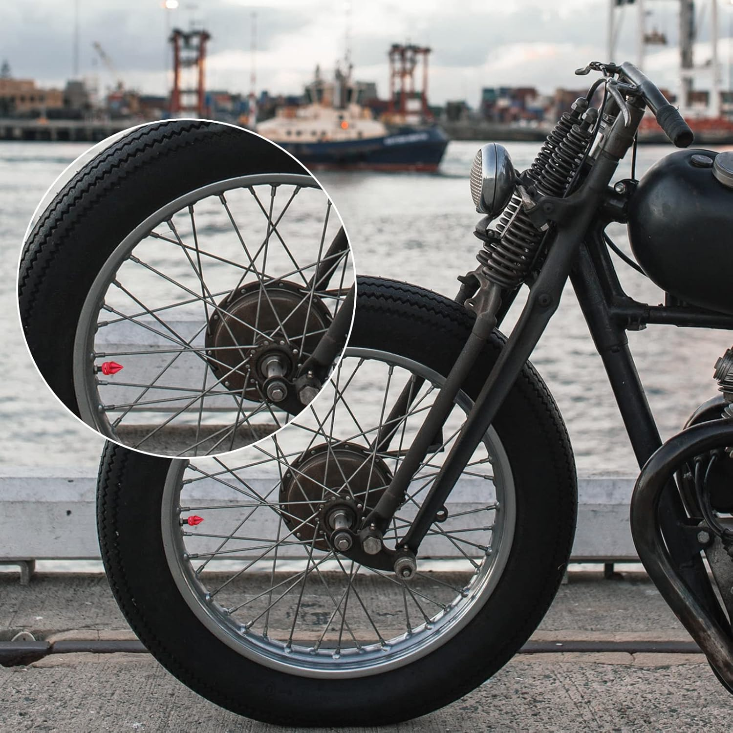 TOYMIS 4Pcs Tire Valve Caps, Aluminum Alloy Valve Stem Caps Heavy Duty Valve Stem Caps Valve Stem Covers Air-Proof Tire Caps for Cars SUV Trucks Motorcycles Bicycles (Red)