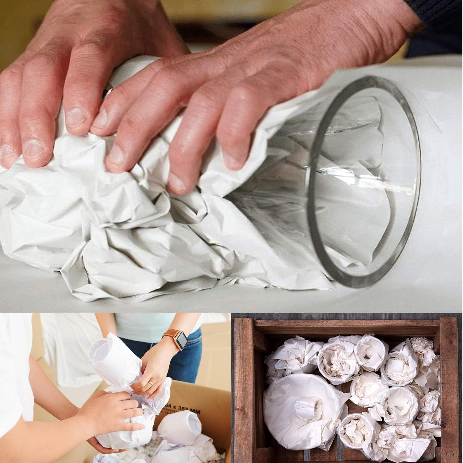 Paifeancodill Packing Paper Sheets for Moving, 100 Sheets Newsprint Paper, Newsprint Packing Paper for Transportation Wrapping Fill Moving Boxes Protect Fragile Items, Archival Tissue Paper (39*54Cm) image number 1