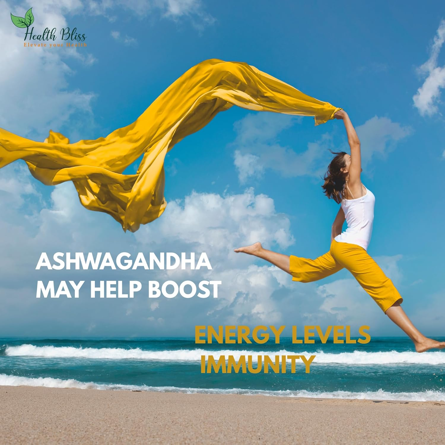 Health Bliss Organic Ashwagandha Root Powder, 200G, Natural Herbal Supplement for Energy and Vitality image number 3