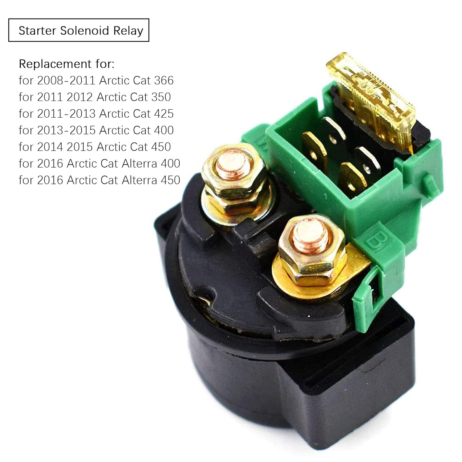 Munirater Starter Solenoid Relay Replacement for Arctic Cat 366 350 400 425 450 Alterra 400 450 ATV Replace 3313-464 image number 3