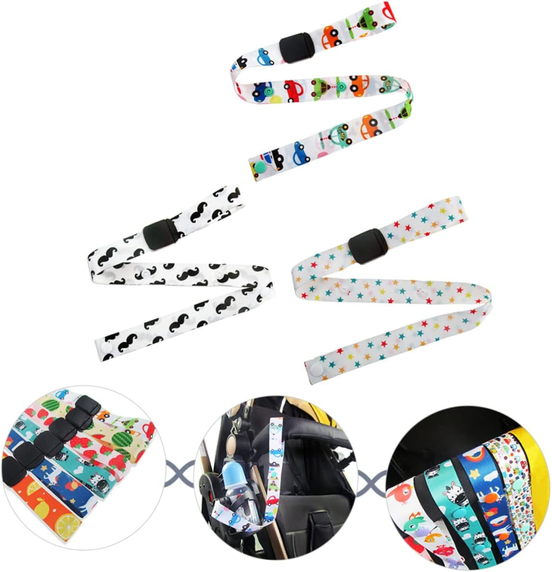 3-Pack Insulated Polyester Anti-Drop Drinking Cups for Baby, Stroller Attachable, Cold Drinks image number 6