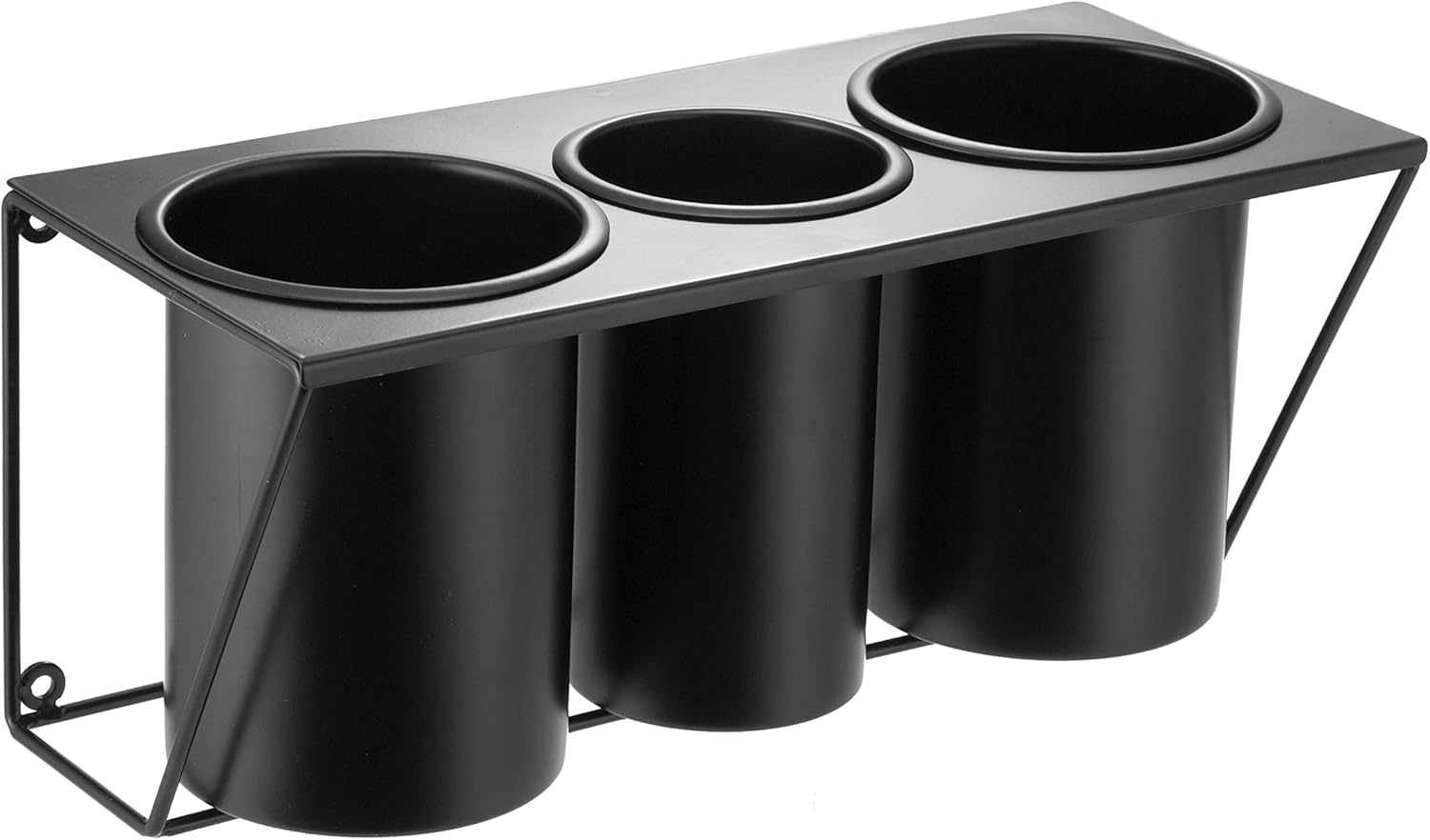 J JACKCUBE DESIGN Hair Dryer Holder Hair Styling Product Care Tool Organizer Bath Supplies Accessories Tray Stand Storage Bathroom Steel Hair Dryer Holder(Black) MK470B image number 4