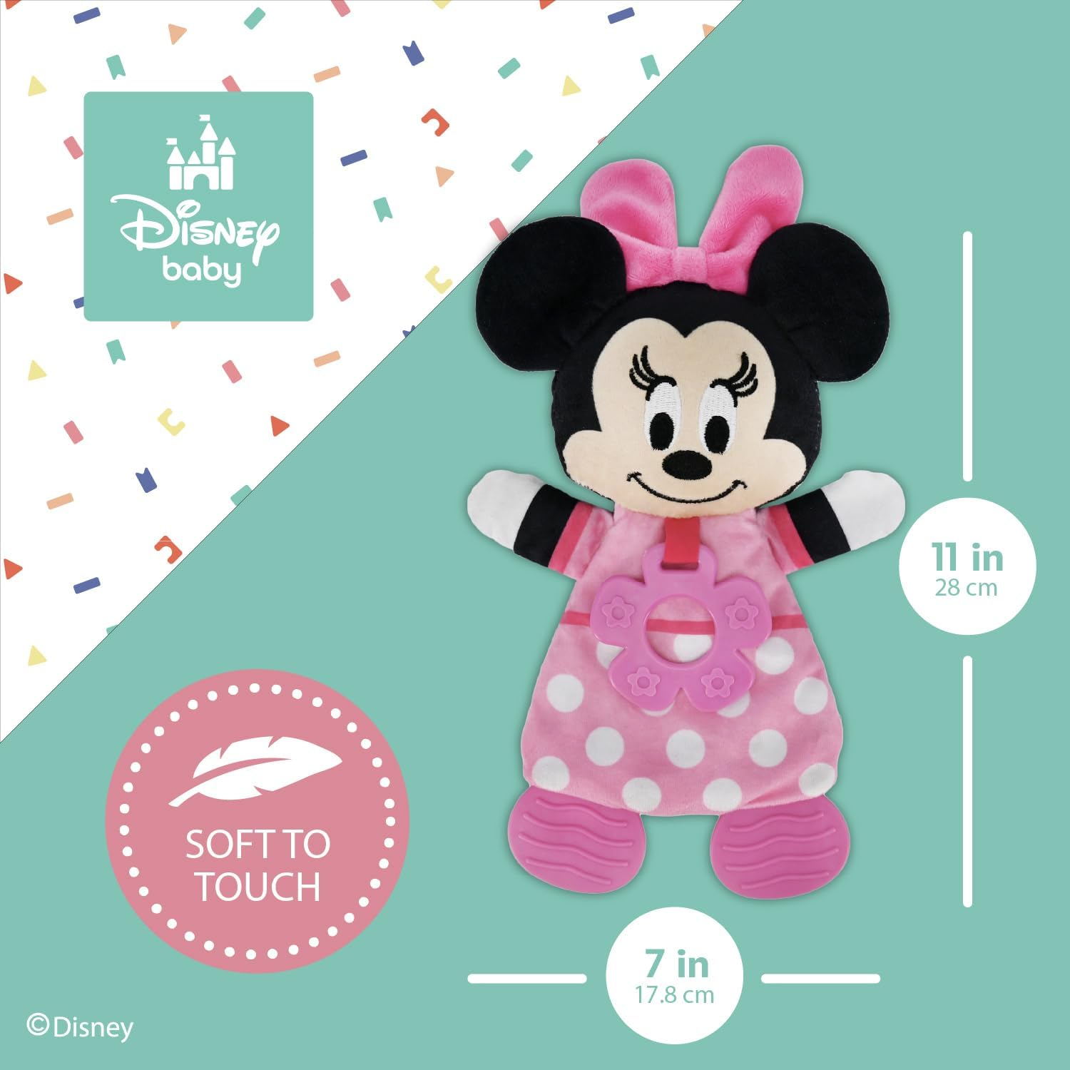 Disney Baby Minnie Mouse Teether Blanket, 28 Cm image number 4