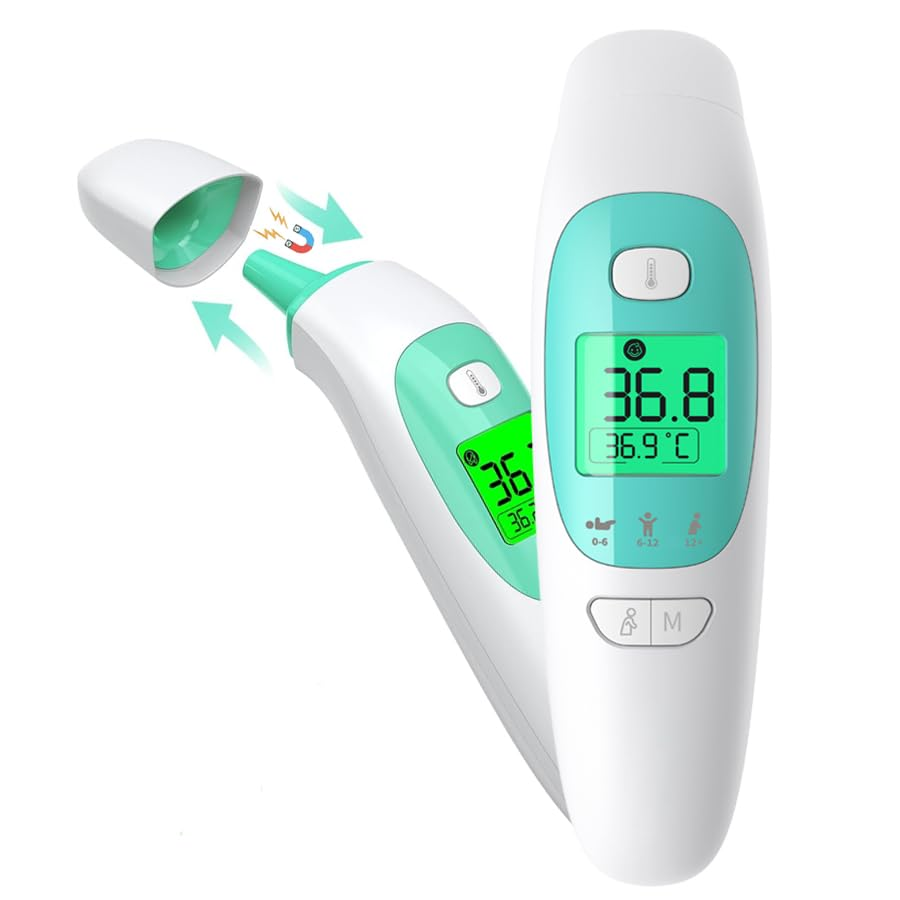 Mitdir&reg; 20M Infrared Digital Ear and Forehead Thermometer, Non Contact Medical Temperature Thermometer for Adults Children Baby and Object with Fever Alarm, Instant Reading, Memory Function (20 M) image number 4