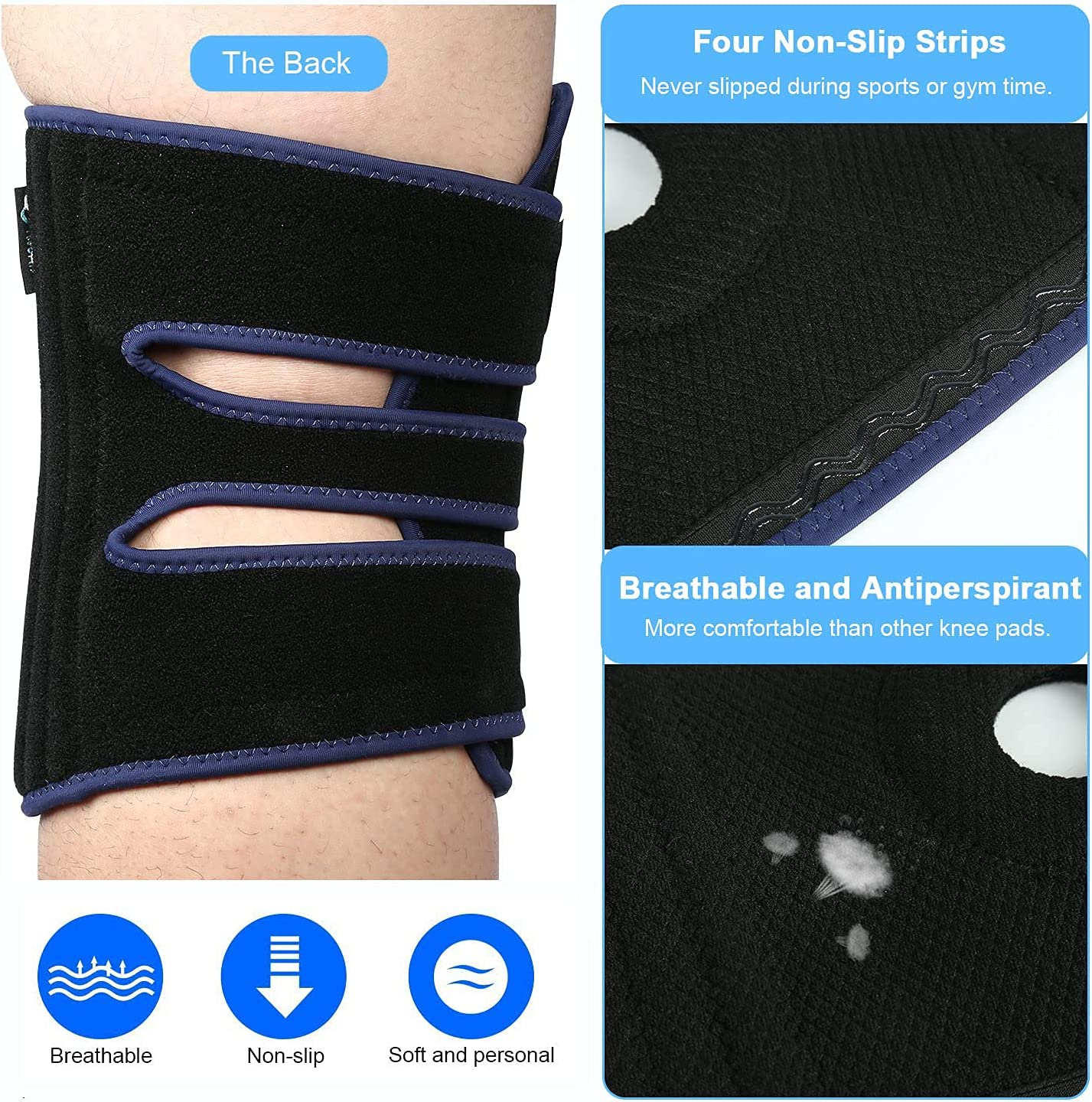 (5XL/6XL) - Nvorliy plus Size Knee Brace 5XL 6XL Extra Large Open-Patella Stabiliser Breathable Neoprene Support for Arthritis, Acl, Running, Pain Relief, Meniscus Tear, Post-Surgery Recovery, Fit Men and Women