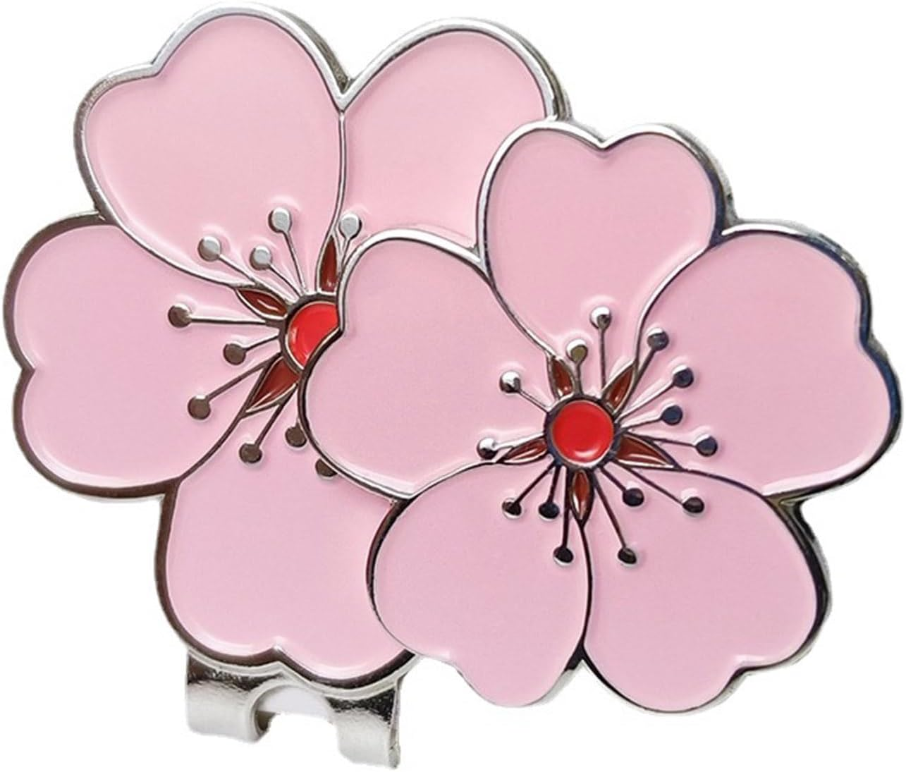 ENERKEEN Flower Golf Ball Marker with Golf Hat Clip for Your Friend Magnetic Golf Ball Markers Golf Gifts for Women Golf Marker Magnet image number 4