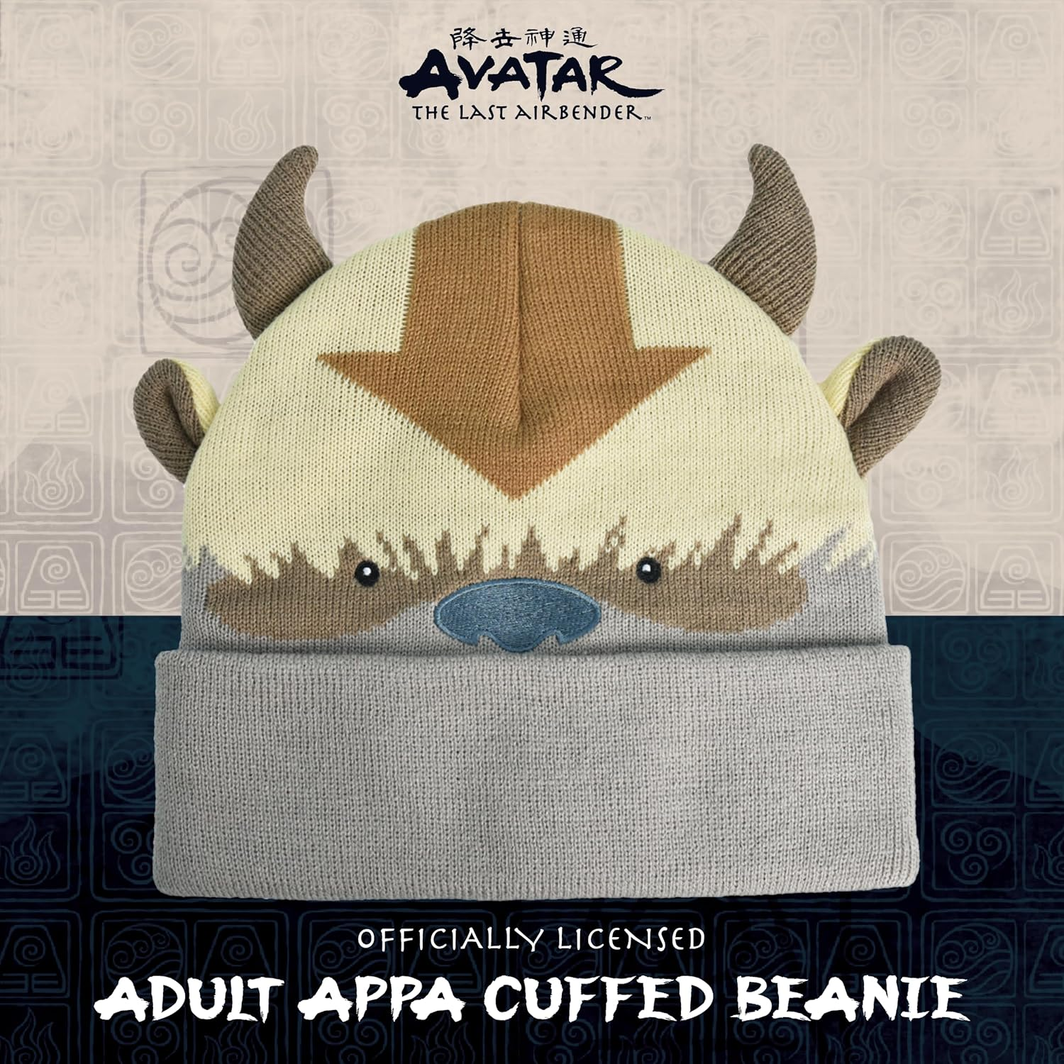 Avatar the Last Airbender Knitted Winter with Cuff Beanie Hat, Multi, One Size image number 4