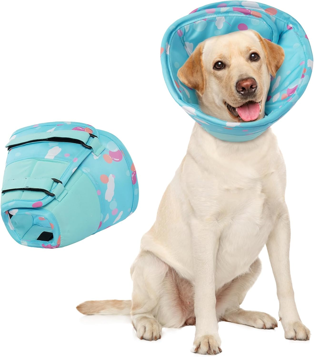 Hjumarayan Dog Collar - Soft Lick Protection Dog Adjustable Dog Collar Lick Protection Waterproof Protective Collar Prevent Injuries or Wounds Licks or Scratches (Red M)