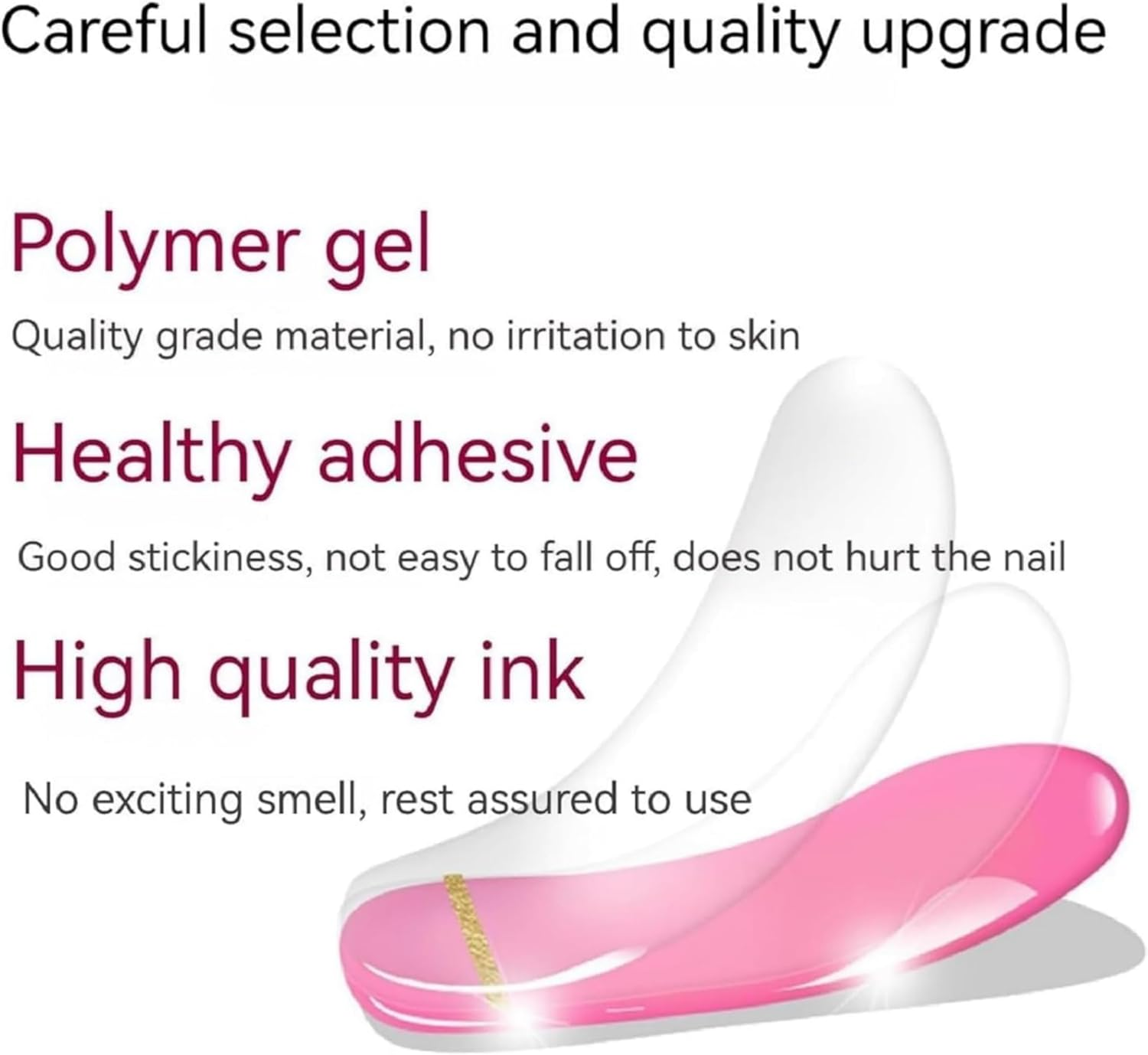 DIY Gel Nails 4-Colour Semi-Cured UV Nail Strips Full Cover Long-Lasting Soft Nail Art Stickers for Women (64Pcs,Pink/Blue-Gray/Light Pink/White) image number 5