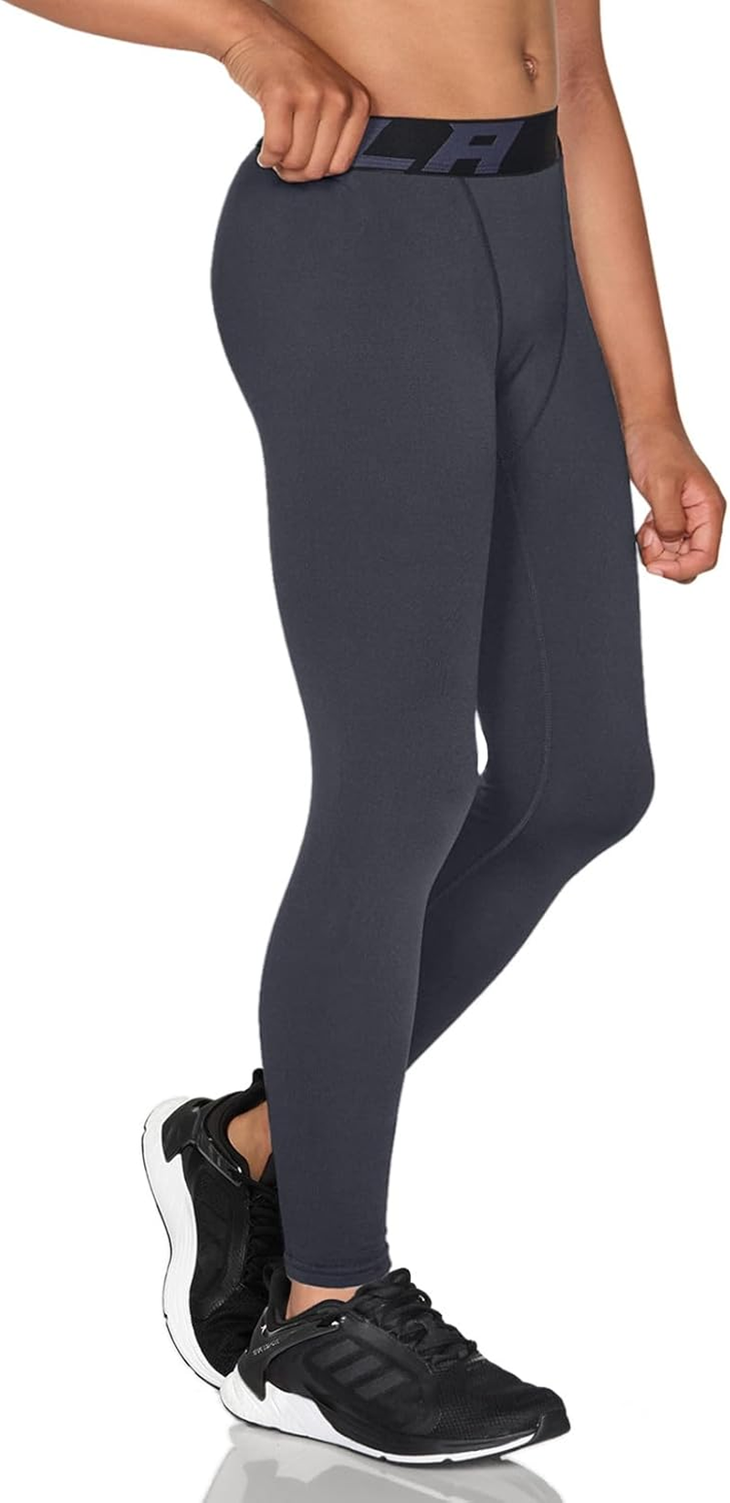TSLA Kid'S & Boys & Girls Thermal Compression Pants, Athletic Sports Leggings & Running Tights Bottoms image number 2