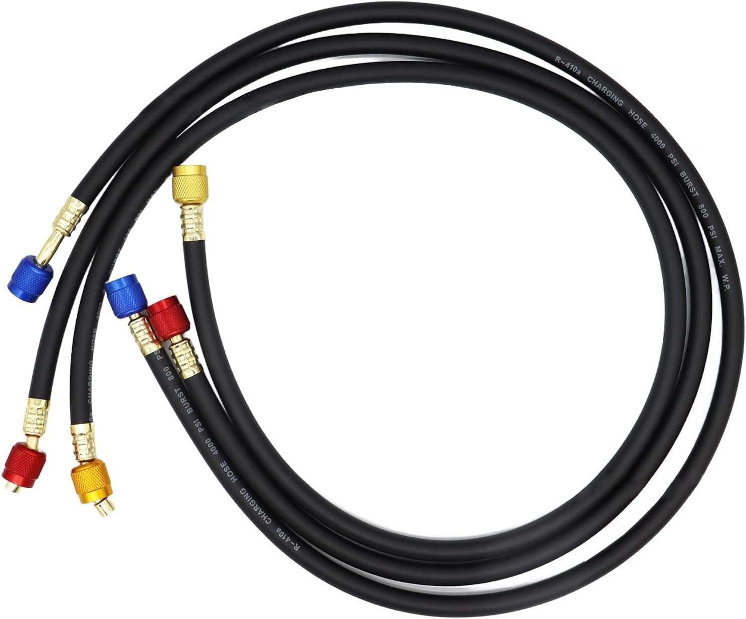 HVAC Charging Hose,Kit for Air Condition Refrigerant Charging | Thread Design Air Conditioning Maintenance Tool for Rvs, Trucks, and Suvs