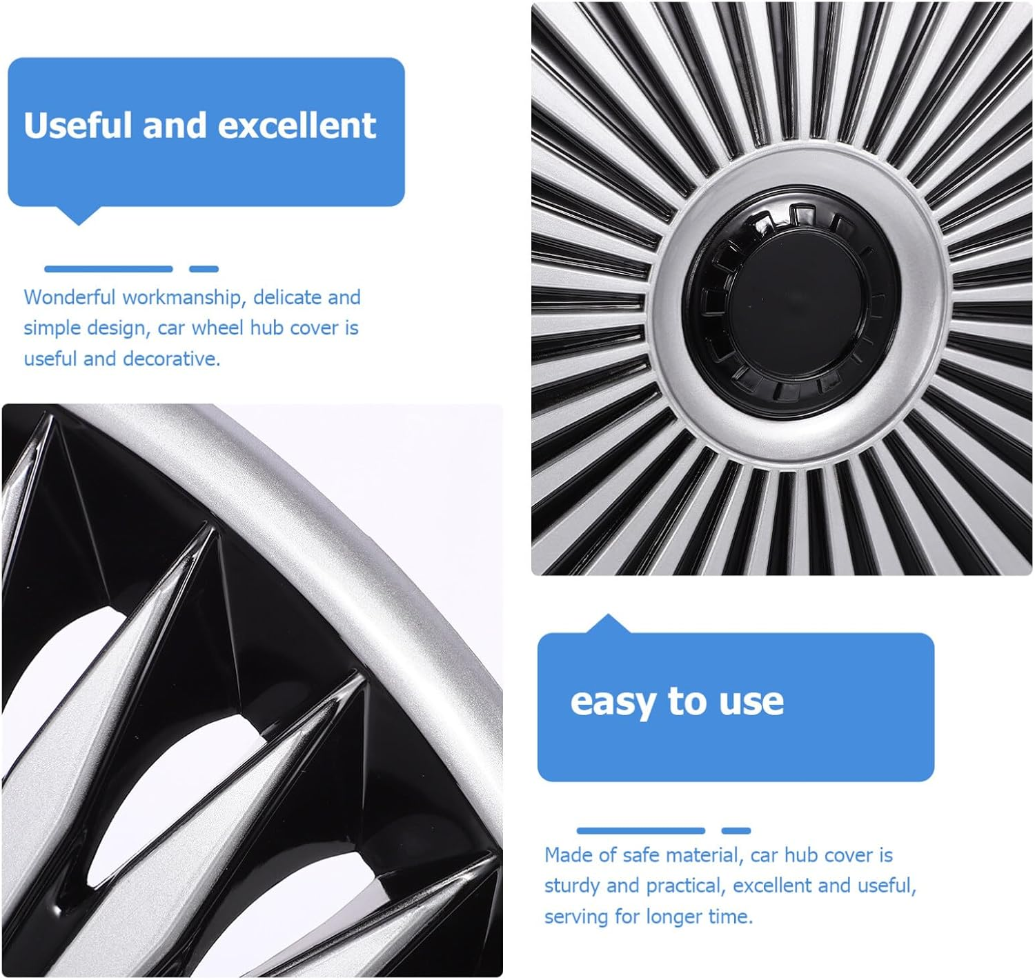 CALLARON Car Automotive Wheel Hub Caps Decorative Hub Covers for Easy Installation Practical Use Enhance Your Car Exterior Appearance image number 6