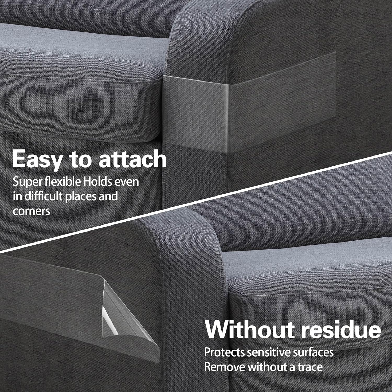 Scratch Protection Cat Tape, Set of 18 Cat Scratch Protection Sofa, Transparent (20 Cm X 43 Cm), Scratch Film, Cat Self-Adhesive Scratch Protection Wall, Scratch Protection Film for Furniture, Couch,