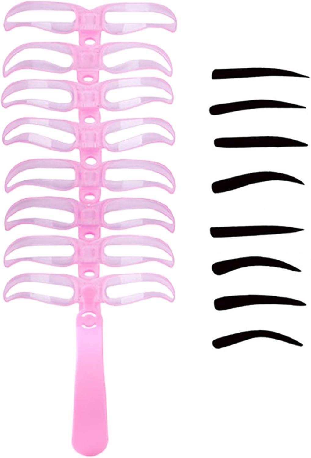 Eyebrow Stencils | 8-Styles Eye Brow Shaper Set | Washable Portable Eyebrow Templates for Makeup Travel Daily Use Party