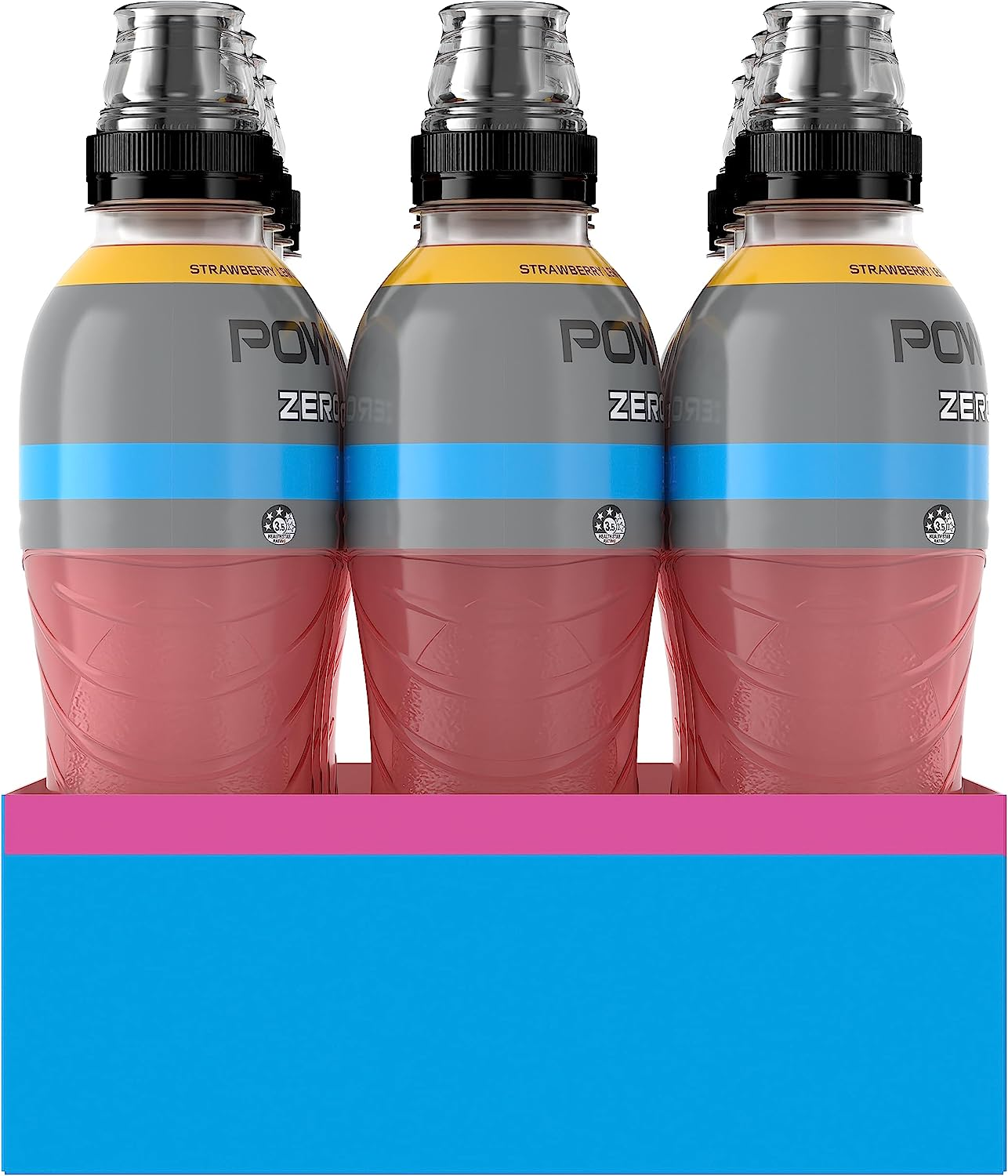 Powerade Zero Strawberry Lemon Multipack Sipper Cap Bottles 12 X 600Ml image number 6