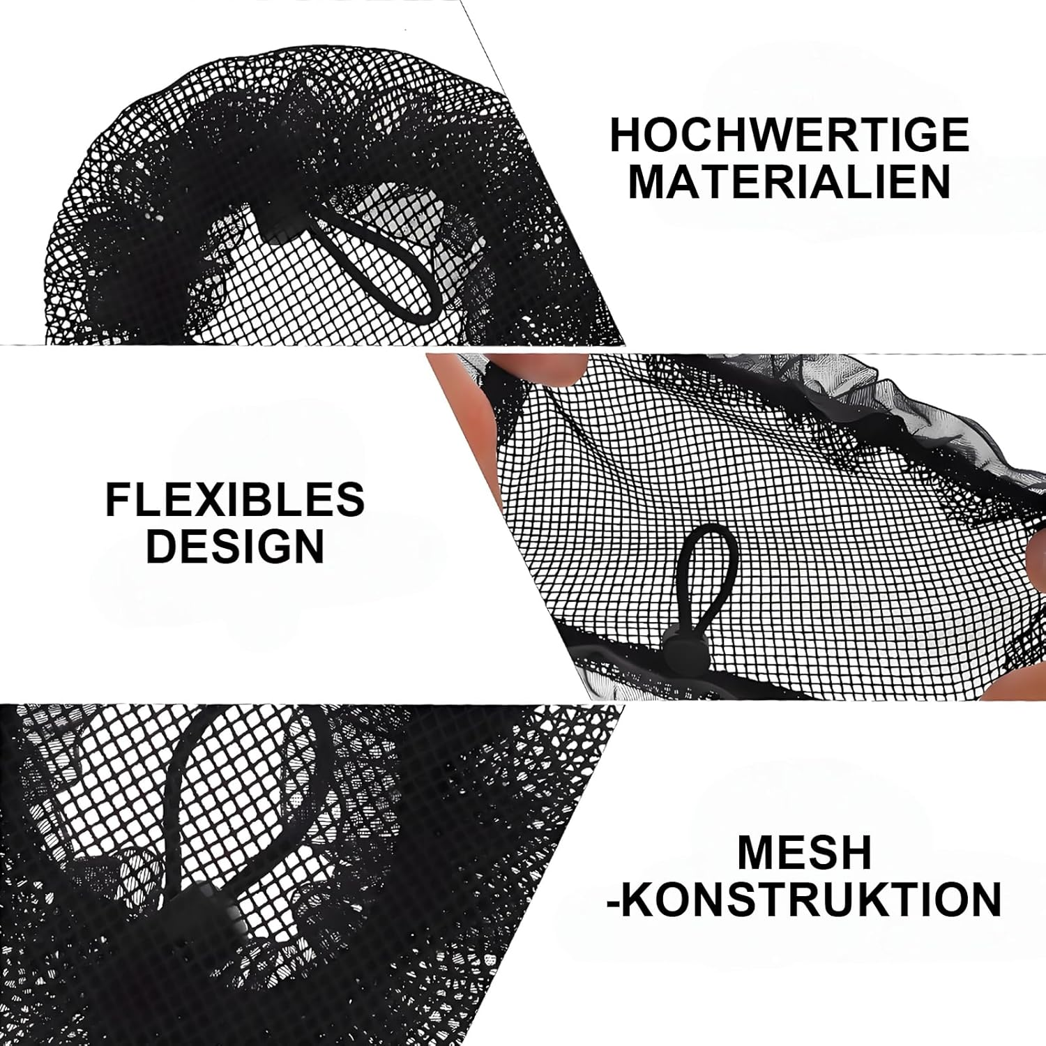 Pack of 6 Hair Net Bun with Bun Cushion, Ballet Hair Net Riding, Elastic Bun Net, Hairstyle Aid Bun Bun Net for Gymnastics, Rhythmic, Sports Gymnastics, Ballet, Figure Skating (Multicoloured 1) image number 4