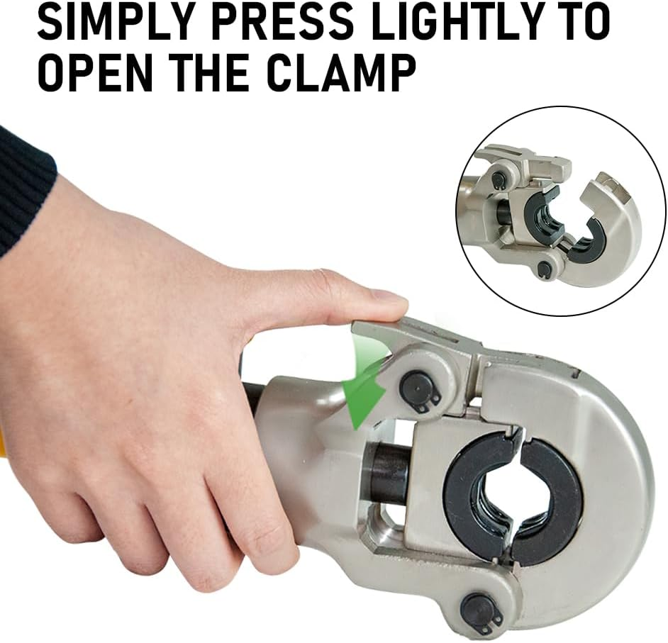 ALPEN OUTDOOR Hydraulic Pipe Crimper Plier Set Tube Plumbing Tool with Crimping Dies for Stainless Steel Fittings-Size M15 M18 M22 M28 Included (Stainless Steel Pipe) image number 4