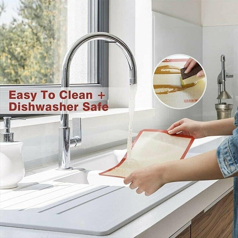 AIMALL Non-Stick Silicone Baking Mat Large Scale Cake Silicon Bakeware Dough, Durable Bakeware, Oven Safe, Easy Clean, Set of 2 or 4 - Black 2Pcs(2*60X40Cm) image number 3