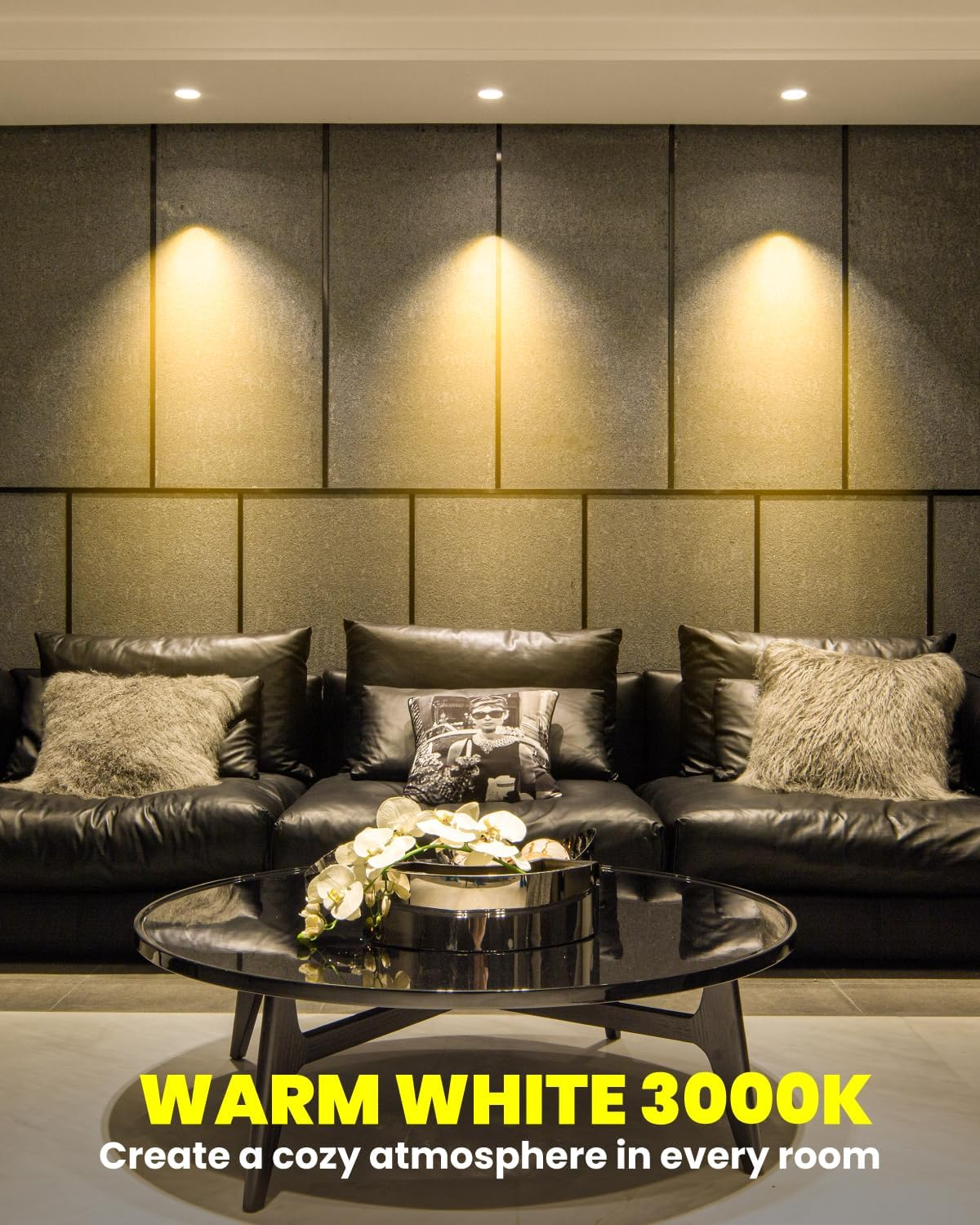 Doright AC/DC 12V GU10 LED Bulbs Warm White 3000K,3W MR16 GU10 LED Spot Lights 300LM 25W Halogen Spotlight Equivalent 38&deg;Beam Angle, Non Dimmable, Pack of 4 image number 5