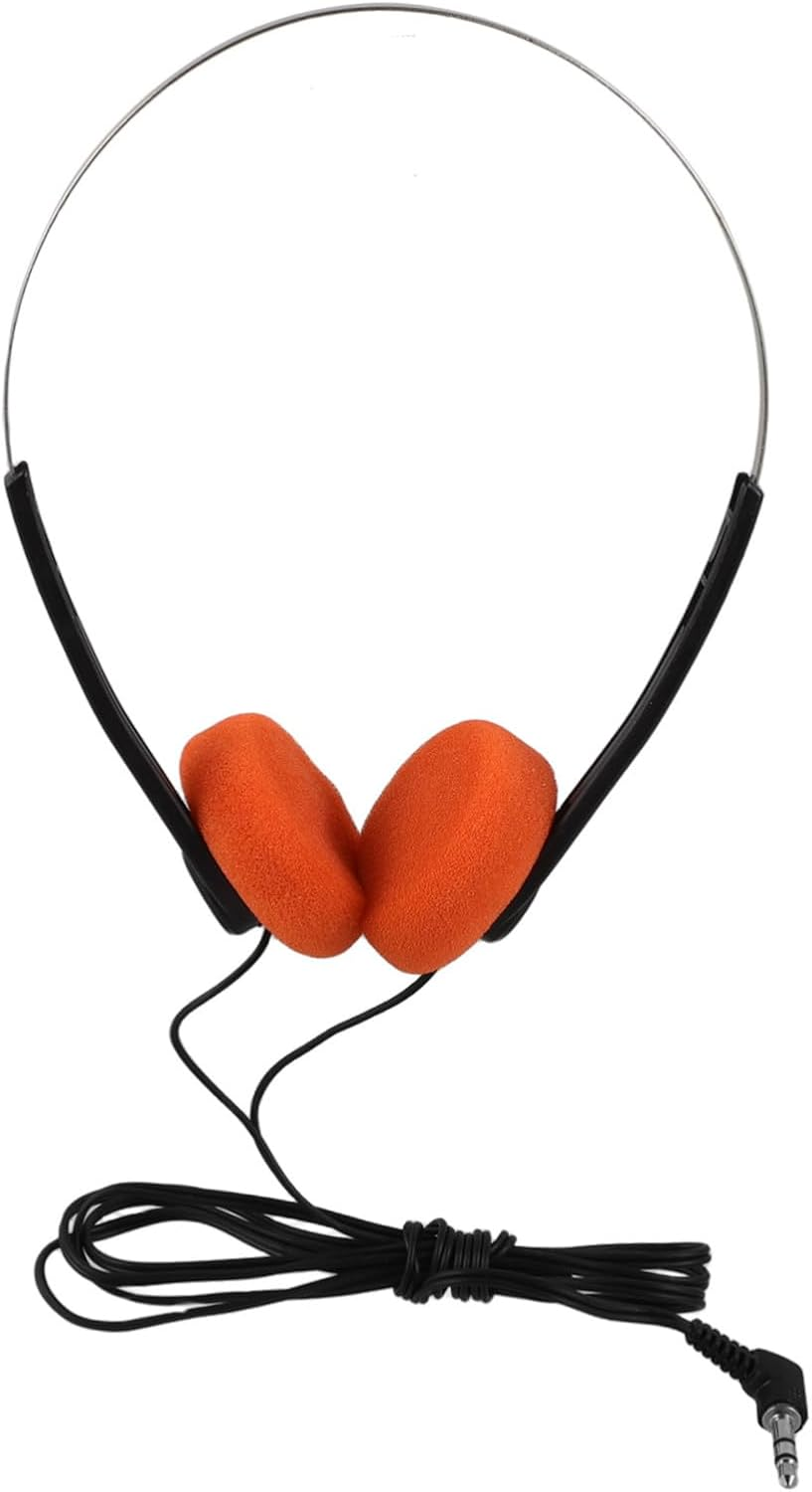 MUELODSIC Lightweight Adjustable Headphones for Cushioned Ear Pads Comfortable Fit Travel Friendly for Classroom Library Study and Work