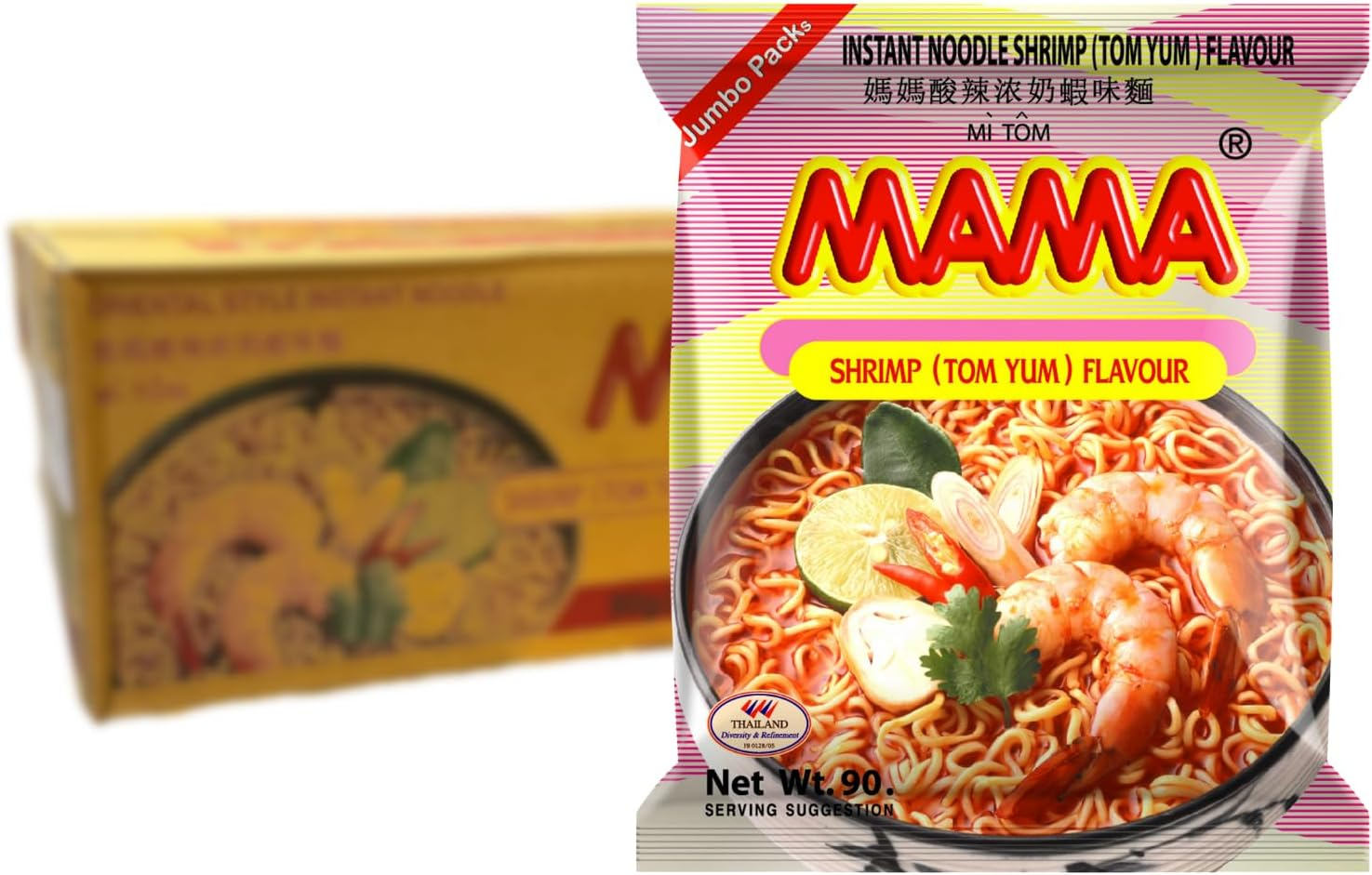 Mama Noodle Shrimp Tomyum 90Gm image number 1