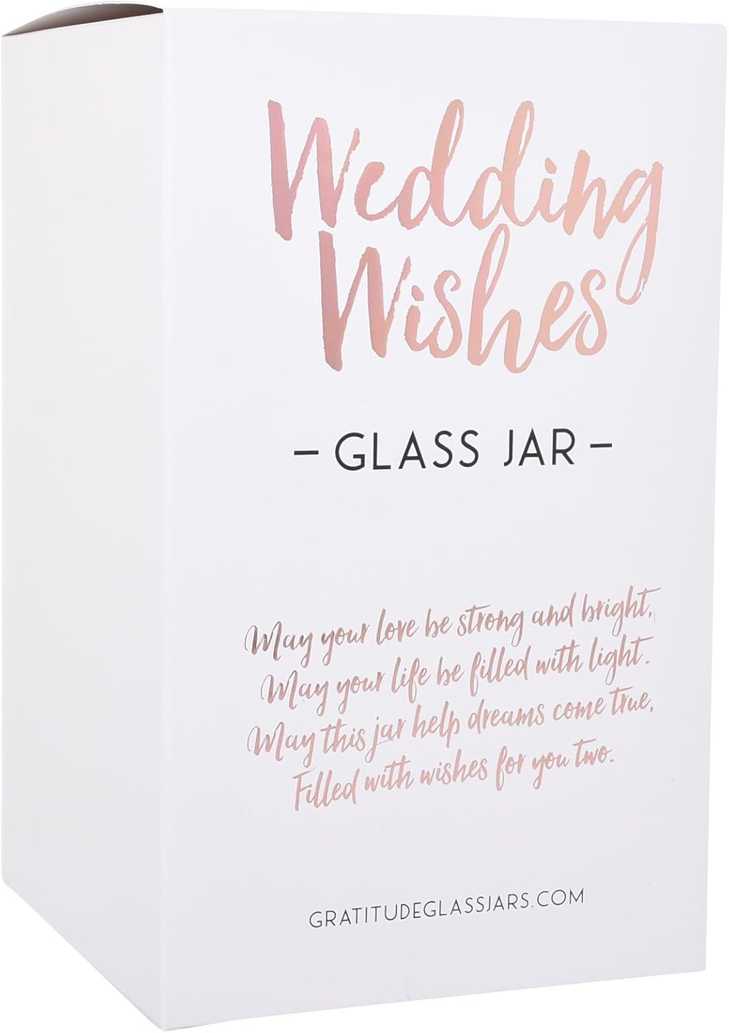 Gibson Gifts Wedding Wishes Glass Jar with Wooden Lid & 250 Cards &ndash; Guestbook Alternative & Unique Keepsake for Weddings image number 1