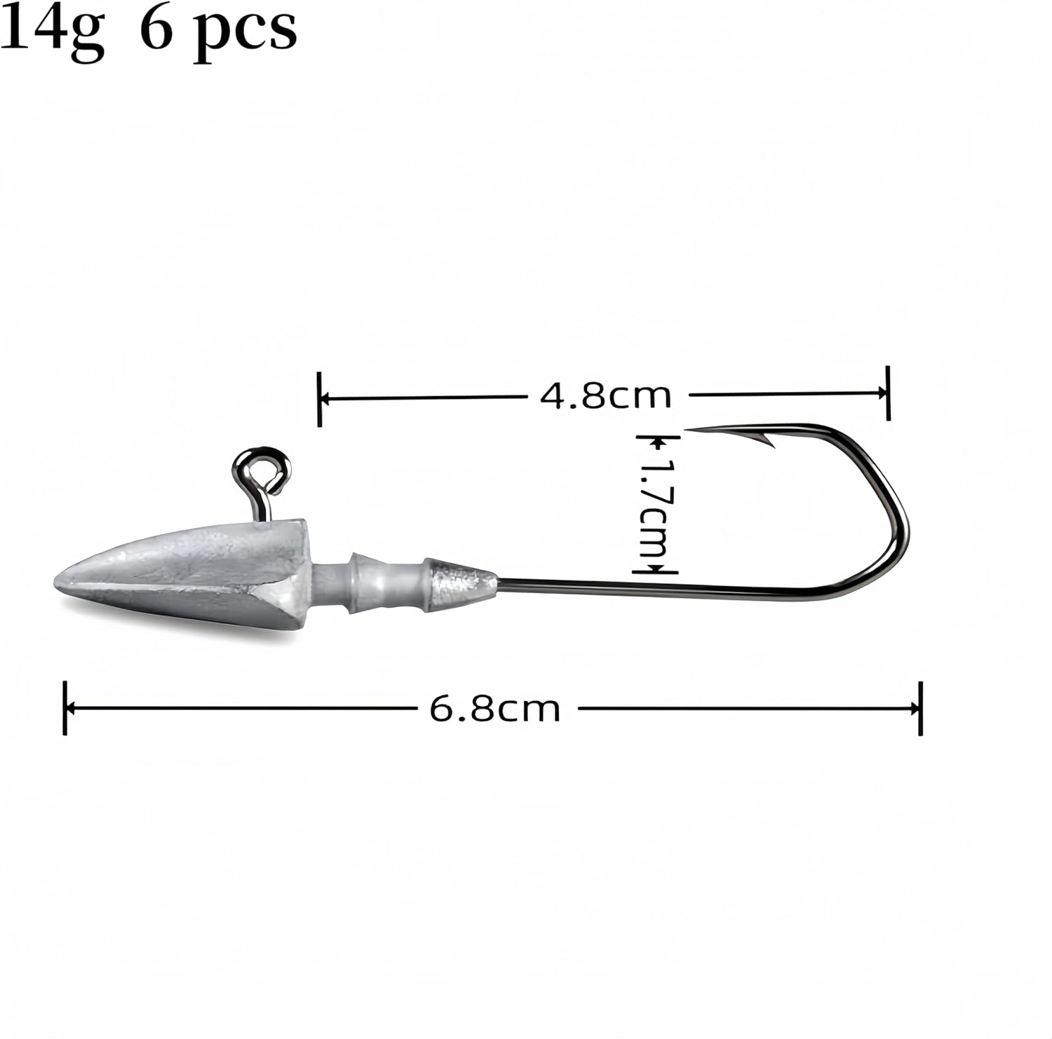 DAYUYUE 30Pcs Fishing Jig Heads Kit 3.5G 5G 7G 10G 14G with Tackle Box Soft Bait Hooks for Freshwater Saltwater Lures image number 4